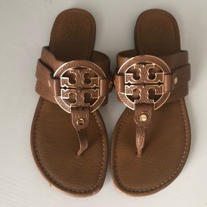 Tory Burch Brown Leather Sandals